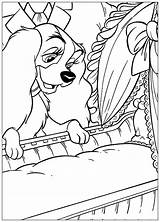 Coloring Pages Baby Crib Tramp Lady sketch template
