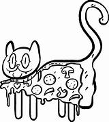 Pizza Coloring Pages Steve Cat Getdrawings Drawing sketch template