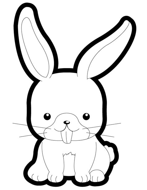 cute cartoon bunny  kids coloring page   coloring pages