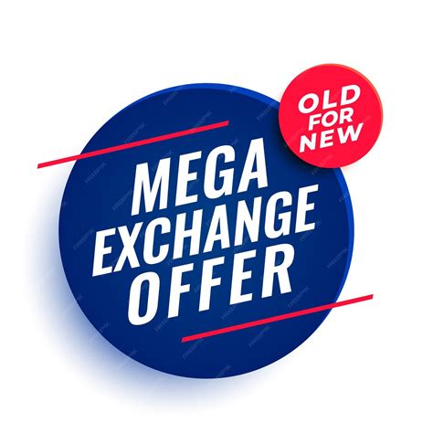 vector mega exchange offer modern banner design