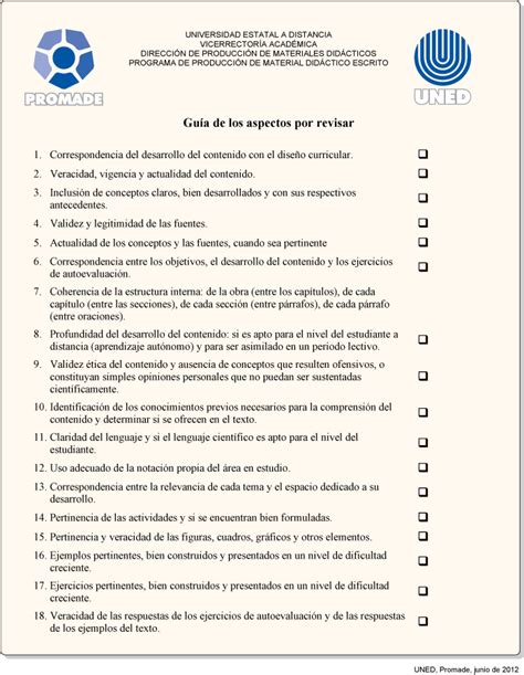 lista de cotejo para evaluar elaboracion de material