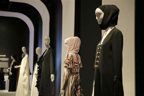 contemporary muslim women s fashion on display at san francisco museum