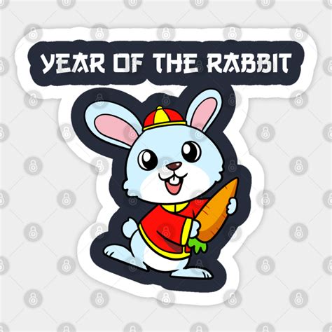 rabbit zodiac chinese zodiac sticker teepublic