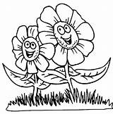 Coloring Flower Pages Kids Flowers Color Colouring Printable Spring sketch template