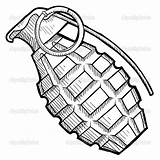 Grenade Tattoo Clipart Hand Gun Sketch Grenades Drawing Google Vector Tattoos Stencil Weapons Military Drawings Designs Doodle Illustration Au Cliparts sketch template