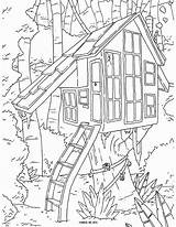 Baumhaus Colorear Boomhut Treehouse Malvorlagen Boomhutten Kleurplaten Kleurplaat Colouring Houses Malvorlage Ausmalen Pat Catan Animaatjes Print Adulte Arbol árbol Coloringhome sketch template