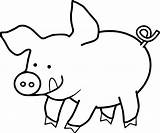 Pig Coloring Pages Simple Drawing Piggy Cartoon Pigs Fern Draw Template Kids Piggies Color Printable Bank Sheets Alpha Bad Wilbur sketch template