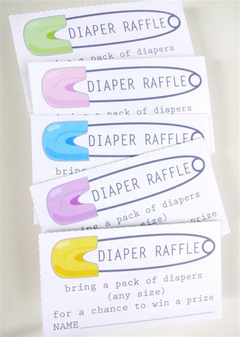 printable diaper raffle   printable