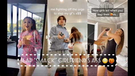Slap “smack” Girlfriend’s Ass🍑🍑🍑 So Funny And Her Reaction Tiktok