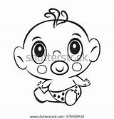 Diaper Baby Comic Boy Cute Template sketch template