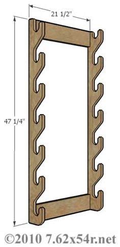 horizontal gun rack plans