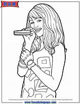 Montana Hannah Coloring Pages Forever Microphone Hmcoloringpages Printables Celebrity Comments Popular sketch template