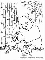Bamboo Panda Coloring Eating Pages Printable Bear Coloringbay Getdrawings Drawing Getcolorings sketch template