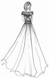 Sketches Drawings Fashion Dress Wedding Gown Drawing Gowns Dresses Sketch Anne Barge Easy Label Illustration Von Kleid Sketched Preview Bridal sketch template