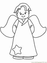Angel Coloring Pages Printable Angels Color Cartoons sketch template