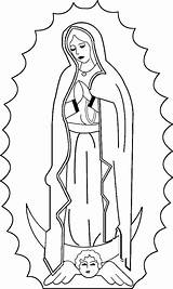Guadalupe Coloring Lady Mary Virgen Pages La Catholic Virgin Color Clipart Rosa Drawing Kids Mother Printable Maria Crafts Para Dibujos sketch template