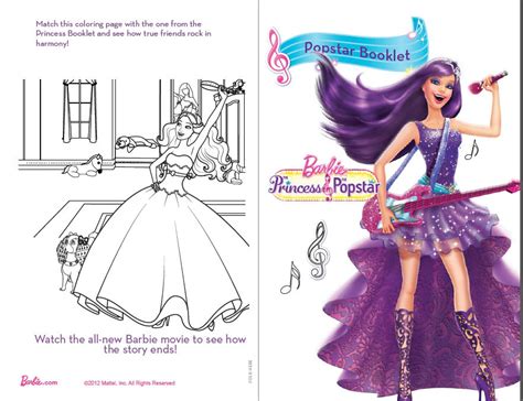 gambar barbie popstar coloring page pages  rebanas rebanas