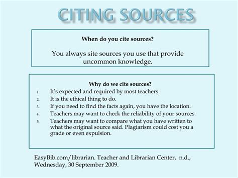 citing sources powerpoint    id