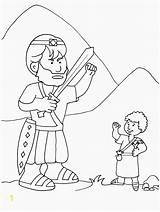 David Goliath Coloring Kidmin Guy Good Divyajanani sketch template