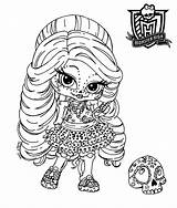 Monster Coloring Pages High Baby Printable Color Logo Kids Character Colouring Mermaid Games Scary Skelita Dolls Chibi Calaveras Sheets Getcolorings sketch template