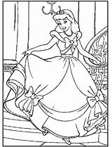 Coloring Cinderella Princess Pages sketch template