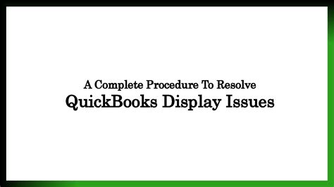 A Complete Procedure To Resolve Quickbooks Display Issues Pdf Host