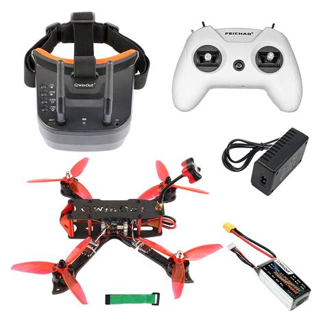 qwinout  fpv racing drone mm quadcopter rtf   fpv googles radio
