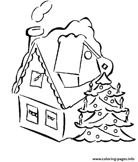winter house  printablesddd coloring page printable