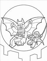 Coloring Batman Lego Pages Kids sketch template
