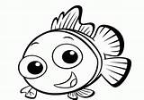 Nemo Fish Coloring Cute Pages Drawing Outline Clipart Kids Cliparts Printable Colour Simple Colouring Clip Gambar Children Popular Toddlers sketch template