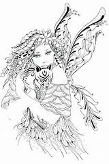 Fairy Grimm Fairies Mermaid Faerie sketch template