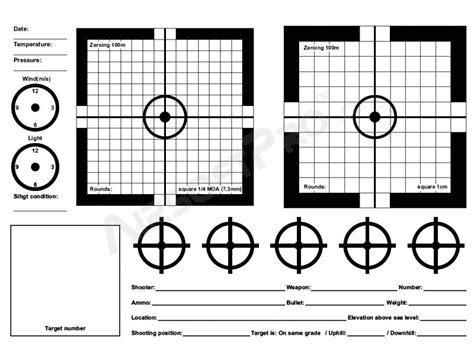 targets large tactical paper target  sniper airsoftprocz