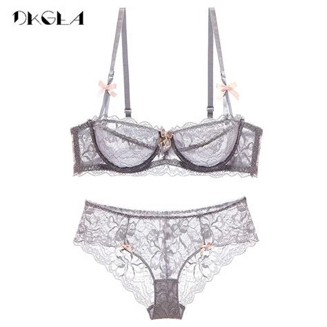 shaonvmeiwu ultra thin cup type sexy eyelashes lace thin section bra