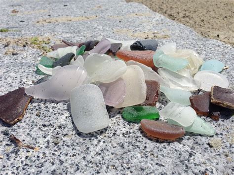 Sea Glass Finds While Walking Along The West Coast Beaches In Canada
