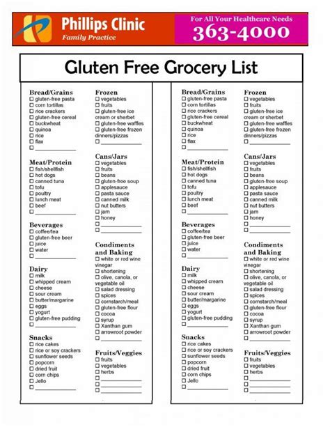 gluten  grocery list recipes pinterest grocery lists gluten