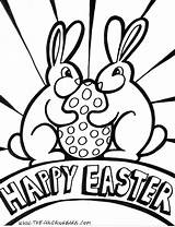 Easter Coloring Pages Printable Kids Happy Sheets Say Bunny Rabbit Religious Colouring Print Printables Disney Eggs Bunnies Title Egg Cool sketch template