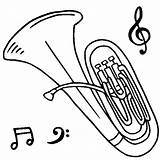 Tuba Coloring Pages Instrument Instruments Musical Drawing Orchestra Getdrawings Music Printable Book Tubby Getcolorings Color Cartoon Print Advertisement Player Sheets sketch template