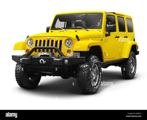 yellow jeep high resolution stock photography  images alamy