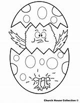 Coloring Easter Chick Egg Pages School Color Print sketch template