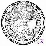 Disney Mandala Coloring Pages Mandalas Glass Stained Princess Color Coloriage Colouring Dessin Printable Jasmine Imprimer Amethyst Akili Adult Line Cool sketch template