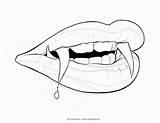 Vampire Coloring Pages Halloween Lips Drawing Fangs Printable Vampires Diaries Teeth Drawings Kids Templates Sketch Sheets Print Outline Color Colouring sketch template