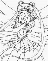 Moon Sailor Coloring Soldier Justice Luna Color sketch template