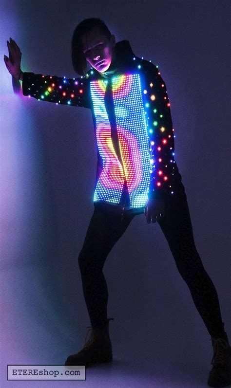 light  clothing light  jacket diy light  stickman costume luminous clothing lights