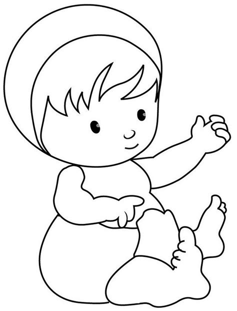 funny baby learning  sit coloring pages  kids baby coloring