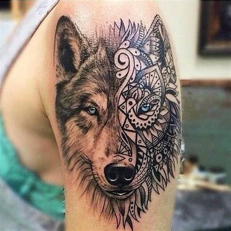 wolf kopf oberarm tattoovorlagencom