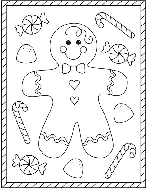 gingerbread house christmas coloring pages  kids drawing  crayons