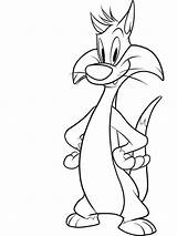 Looney Tunes Coloring Characters Pages Sylvester Cartoon Easy Drawing Draw Printable Tweety Drawings Color Kids Toon Bird Print Halloween Colouring sketch template