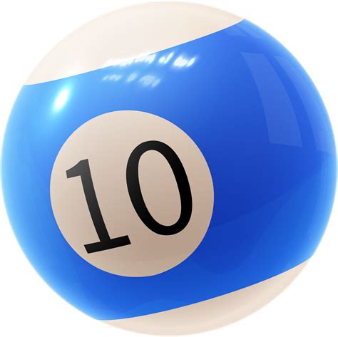 bola de billar azul numero diez  png