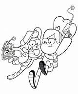 Gravity Falls Coloring Pages Fall Color Print Dipper Mabel Cartoon Book Kids Colour Template Pines Choose Board sketch template
