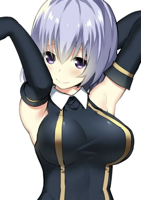 rule 34 armpits arms up black gloves blush breasts commentary request